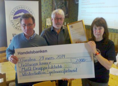 2013 års stipendiat Malå Dragspelsklubb.